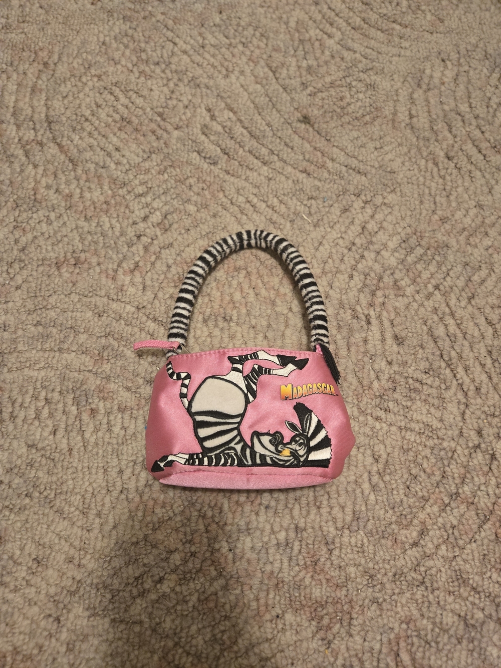 Pink Zebra-Print Mini Handbag - Madagascar